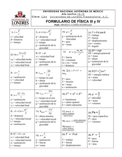 fisicalab|formularios para examen de fisica.